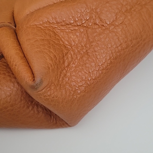 Portland Leather Cognac Shoulder Tote / Crossbody with Front Pocket - Picture 10 of 16